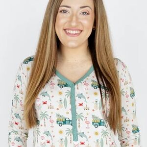 Adorable Coastal Christmas Pajama Top